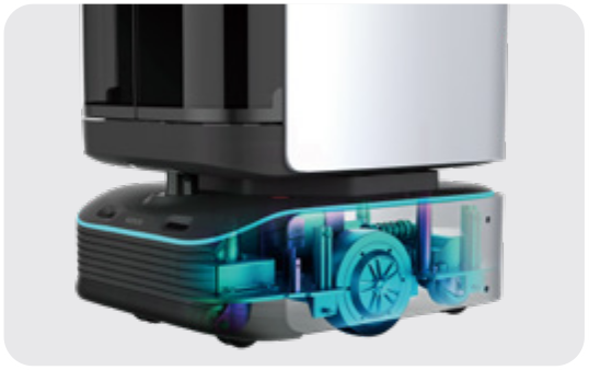 Serviceroboter mit Absorbing-Chassis für effiziente Bewegungen